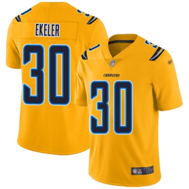 Los Angeles Chargers NFL Football Austin Ekeler Gold Jersey Men Limited  #30 Inverted Legend->women nfl jersey->Women Jersey